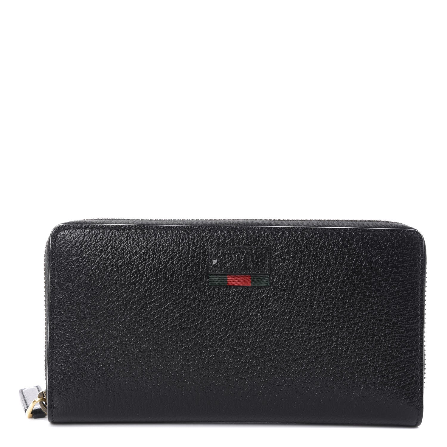 Gucci Calfskin Web Zip Around Wallet Black 1 of 6