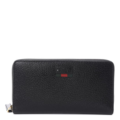 Gucci Calfskin Web Zip Around Wallet Black 1 of 6