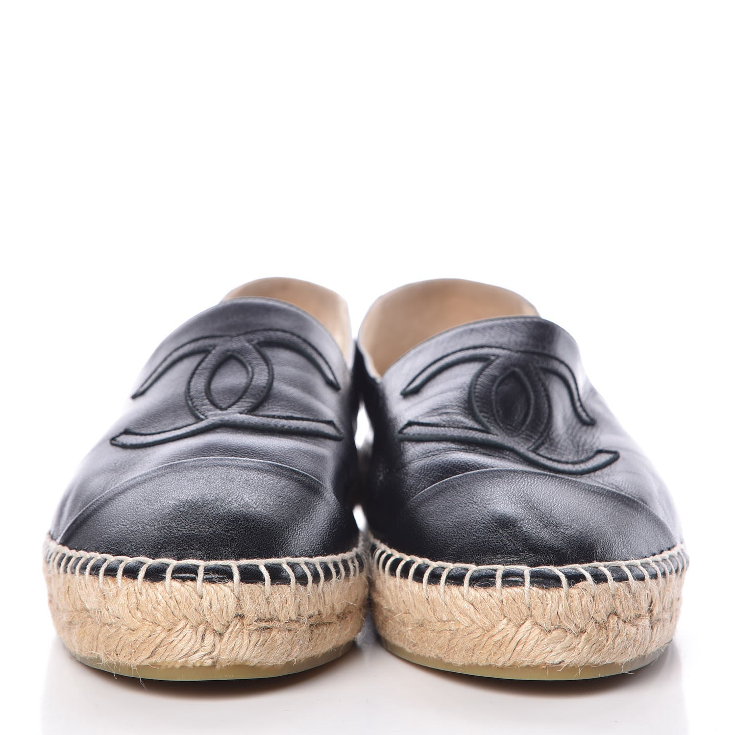 Chanel Lambskin CC Espadrilles 40 Black 2 of 10