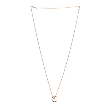 Chanel 18K Beige Gold Diamond Coco Crush C Necklace 3 of 5