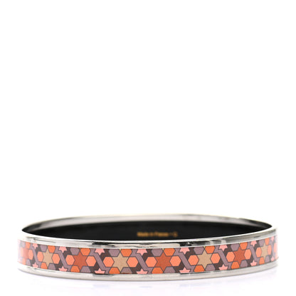 Hermes Enamel Printed Narrow Rose de Compas Bracelet 70 3 of 5