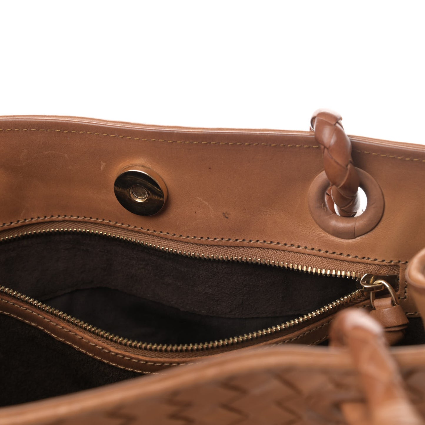 Nappa Intrecciato Woven Tote Noce