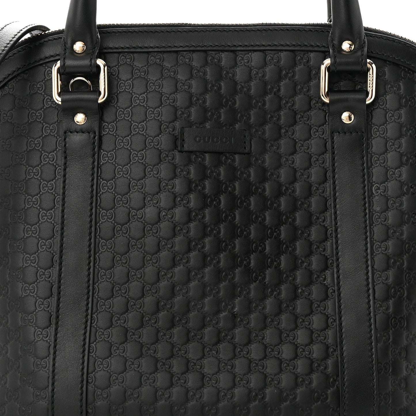 Microguccissima Medium Dome Bag Black