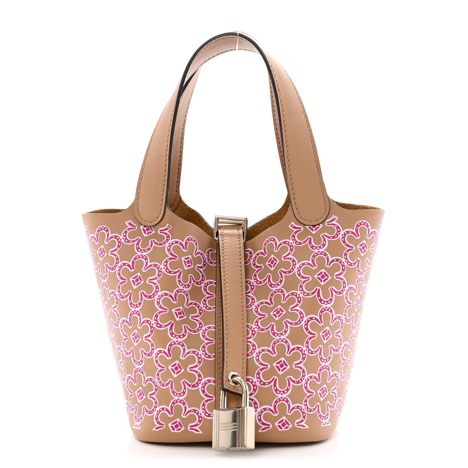 Hermes Swift Micro Lucky Daisy Picotin Lock Chai Rose White 1 of 10