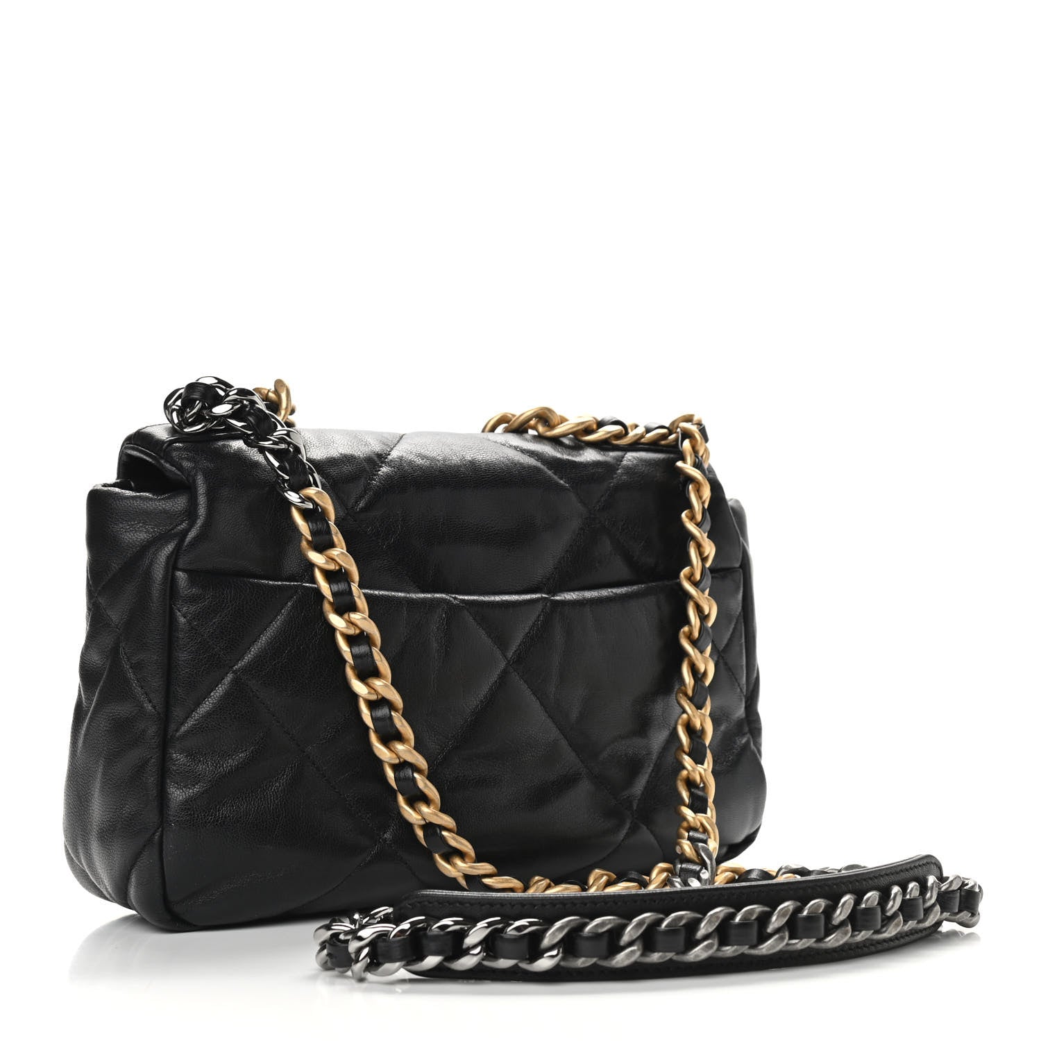 Chanel Lambskin Quilted Medium Chanel 19 Flap Black 3 of 9