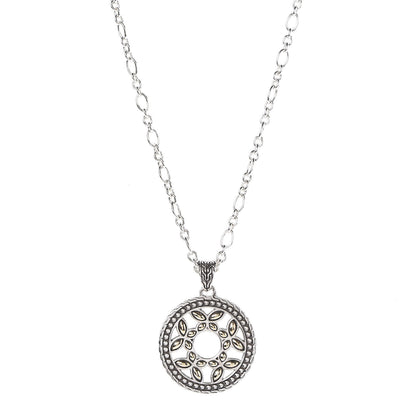 John Hardy Sterling Silver 18K Yellow Gold Kawung Pendant Necklace 1 of 5