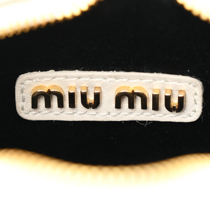 Miu Miu Nappa Matelasse Mini Wander Hobo White 6 of 10