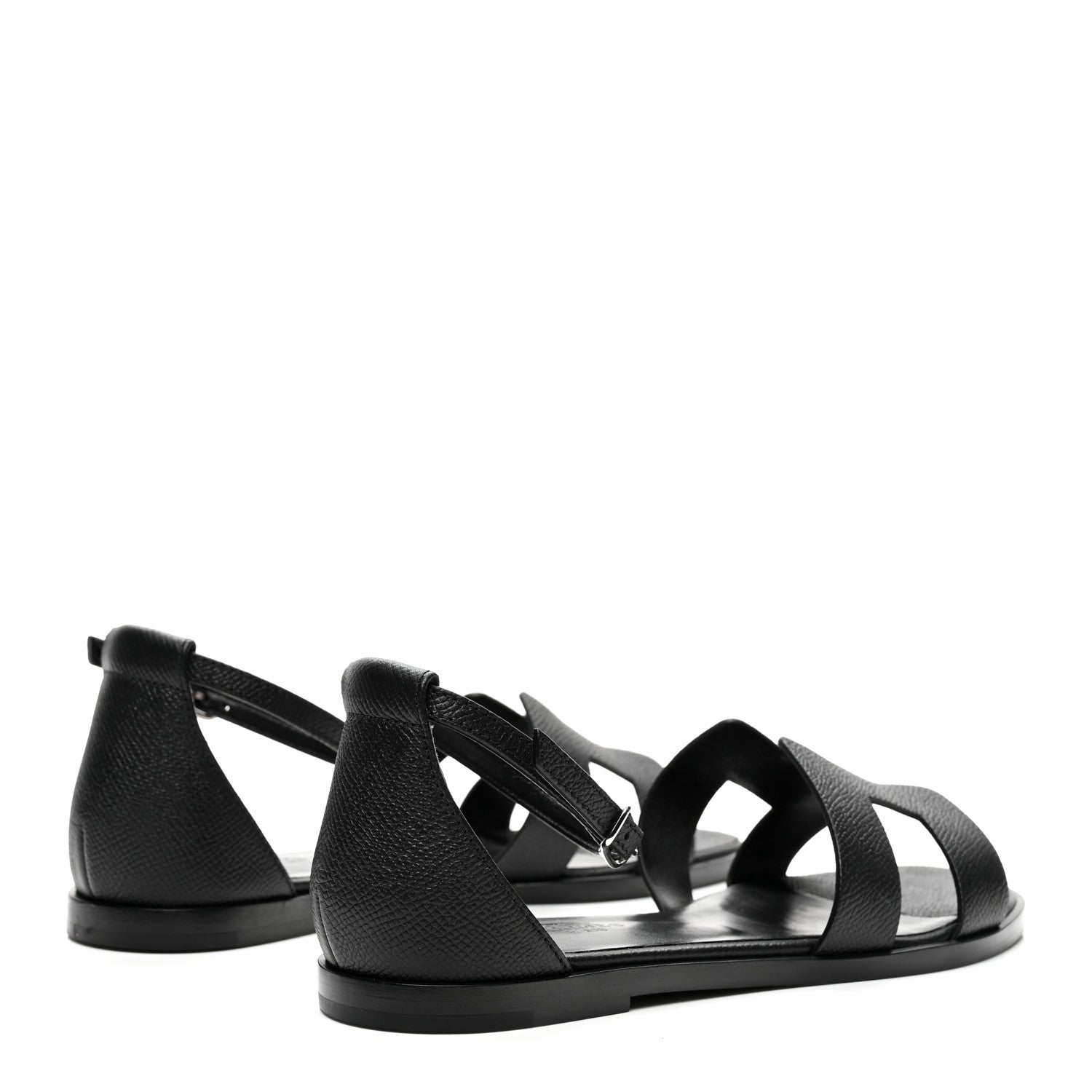 Hermes Epsom Santorini Sandals 36 Black 5 of 10