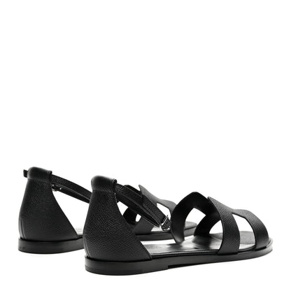 Hermes Epsom Santorini Sandals 36 Black 5 of 10