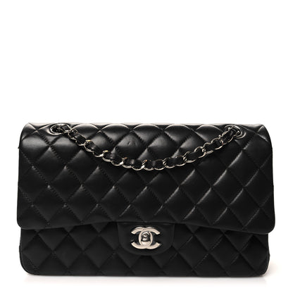 Chanel Lambskin Quilted Medium Double Flap Black 1 of 10