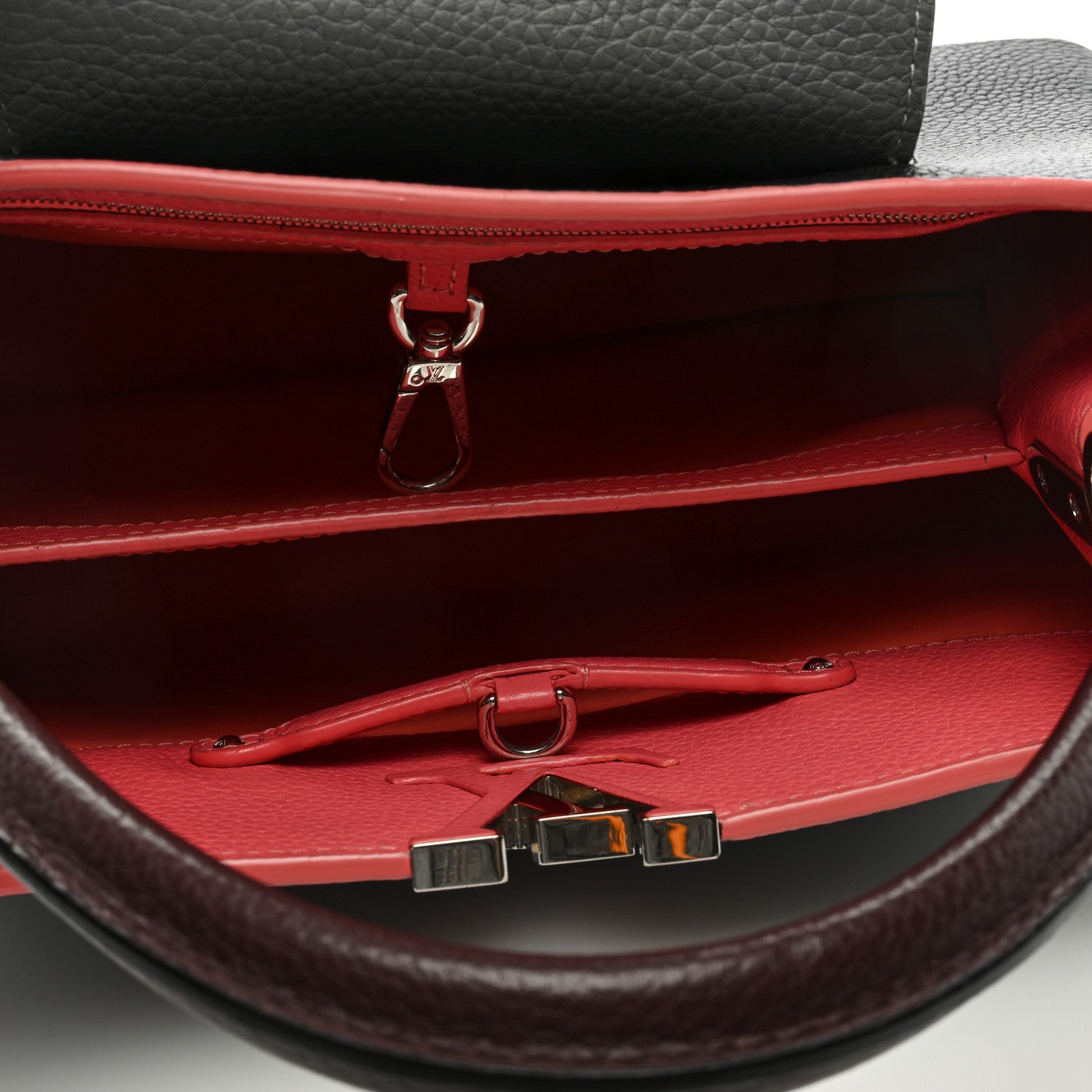 Louis Vuitton Taurillon Capucines MM Black Multicolor 5 of 8
