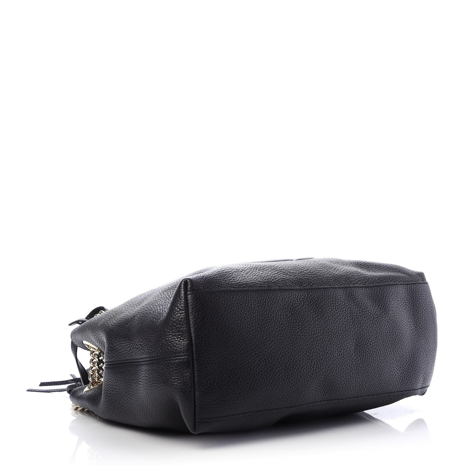 Gucci Pebbled Calfskin Medium Soho Chain Shoulder Bag Black 4 of 13