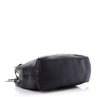 Gucci Pebbled Calfskin Medium Soho Chain Shoulder Bag Black 4 of 13