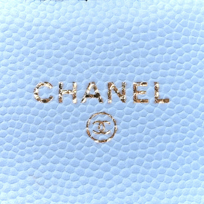 Chanel Caviar Quilted Mini Chain Belt Bag Light Blue 6 of 14