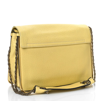 Chloe Grained Calfskin Medium Sally Flap Bag Yellow 4 of 13
