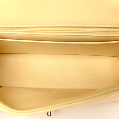 Chanel Lambskin Quilted Mini Rectangular Flap Yellow 10 of 20