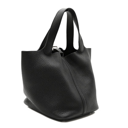 Hermes Taurillon Clemence Picotin Lock 22 MM Black 3 of 9