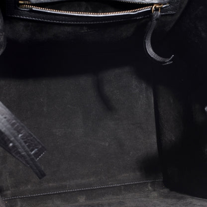 Celine Crocodile Embossed Small Phantom Luggage Black 5 of 7