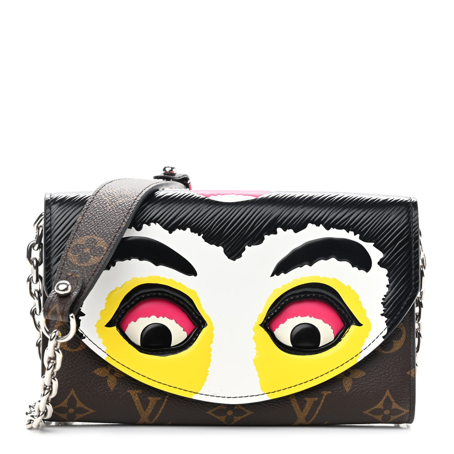 Monogram Kabuki Chain Wallet Black