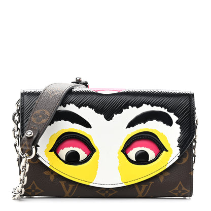 Louis Vuitton Monogram Kabuki Chain Wallet Black 1 of 11