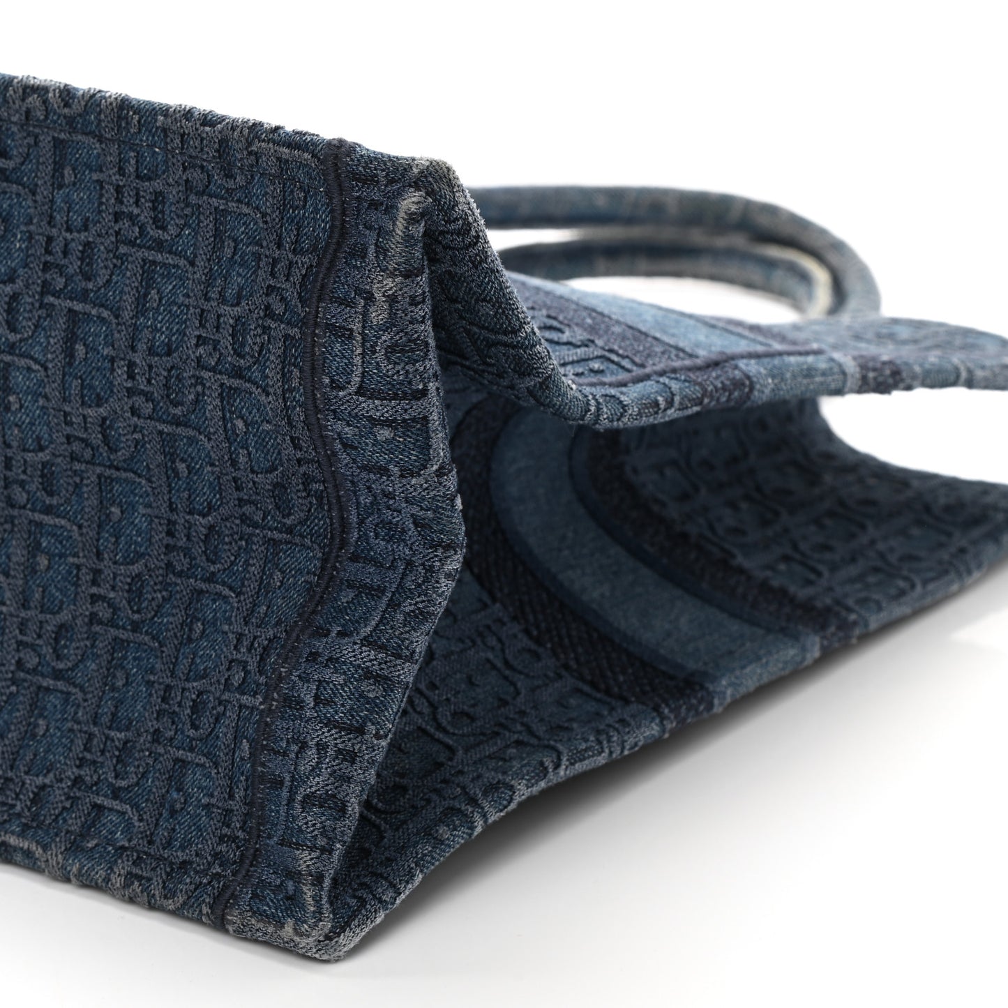 Oblique Denim Book Tote Denim Blue