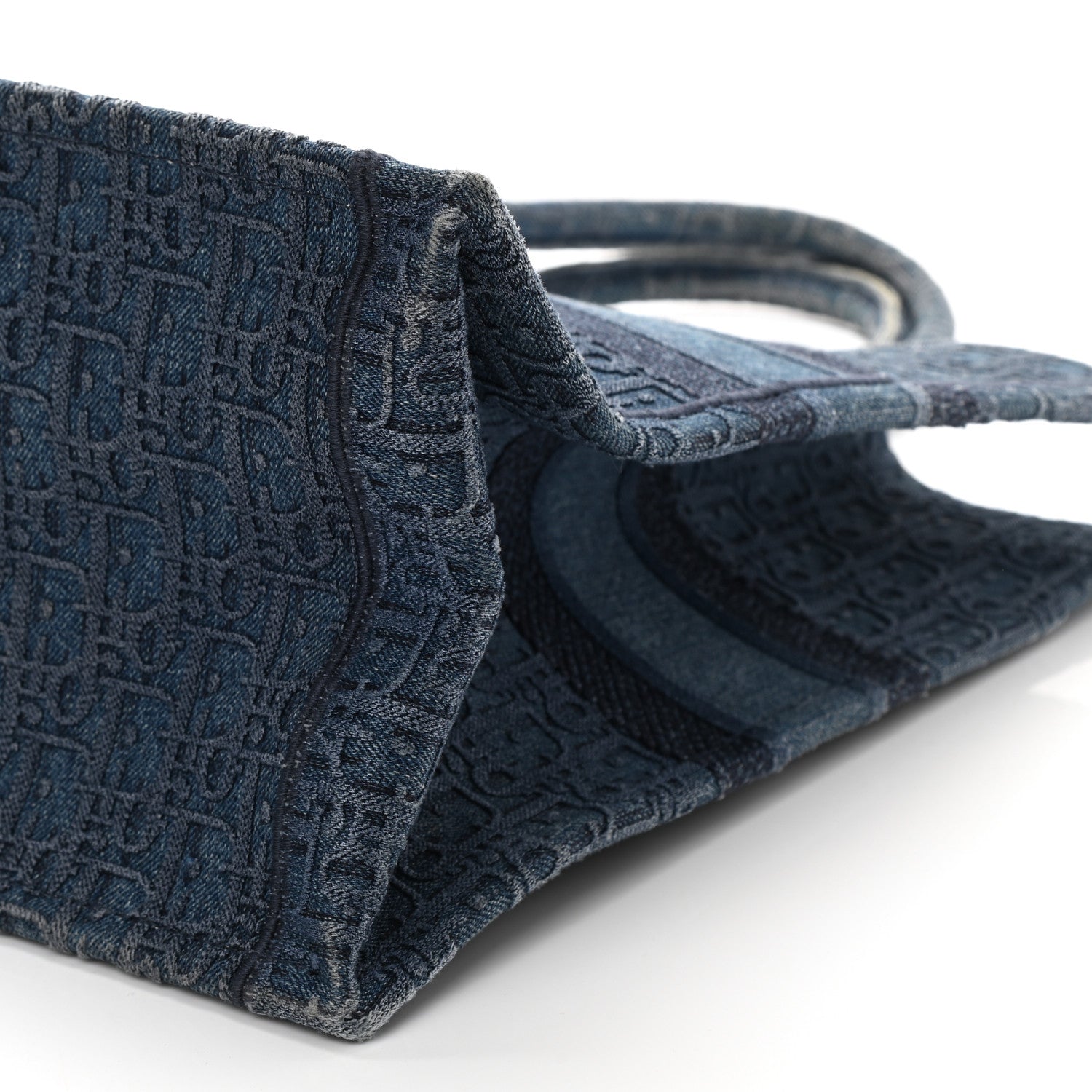 Christian Dior Oblique Denim Book Tote Denim Blue 8 of 8