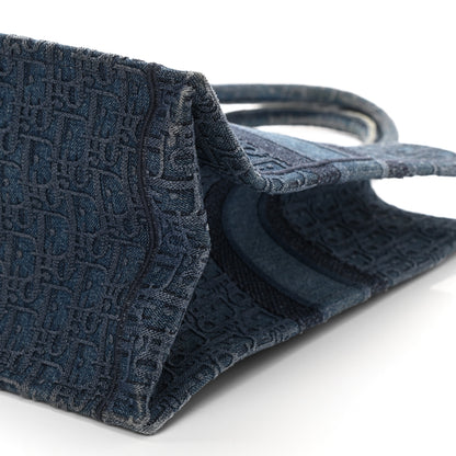Christian Dior Oblique Denim Book Tote Denim Blue 8 of 8