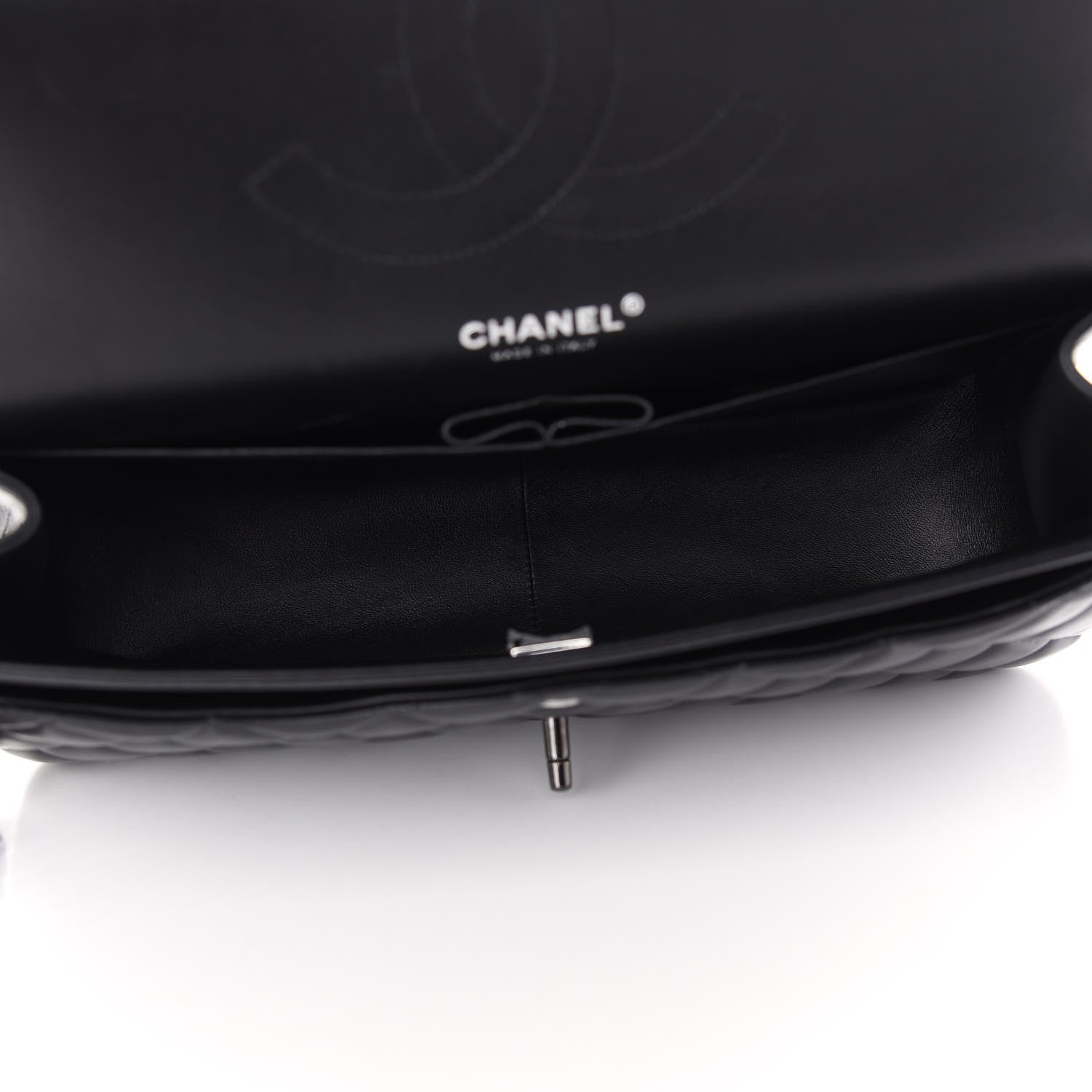 Chanel Lambskin Quilted Jumbo Double Flap So Black 5 of 10
