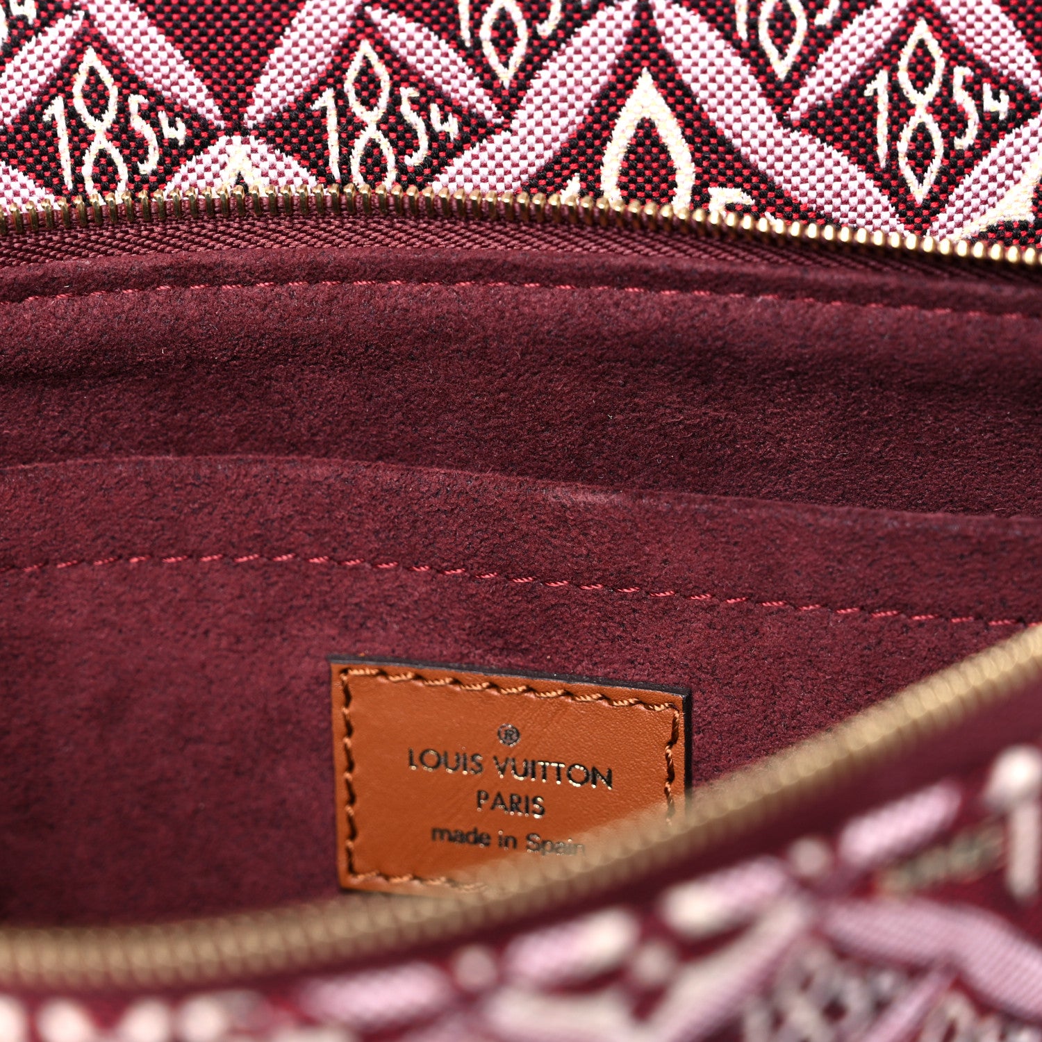 Louis Vuitton Jacquard Since 1854 Neverfull MM Bordeaux 13 of 15