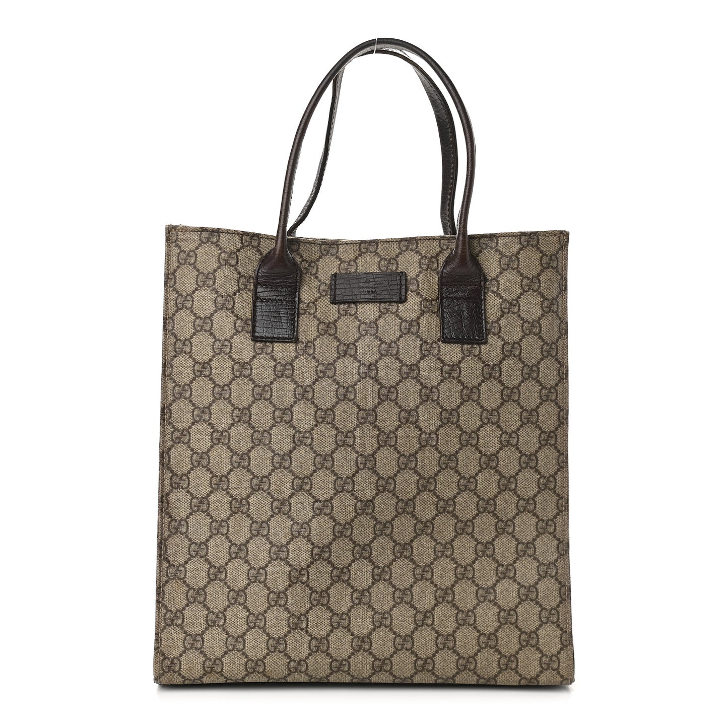 GG Plus Monogram Small Vertical Tote Dark Brown