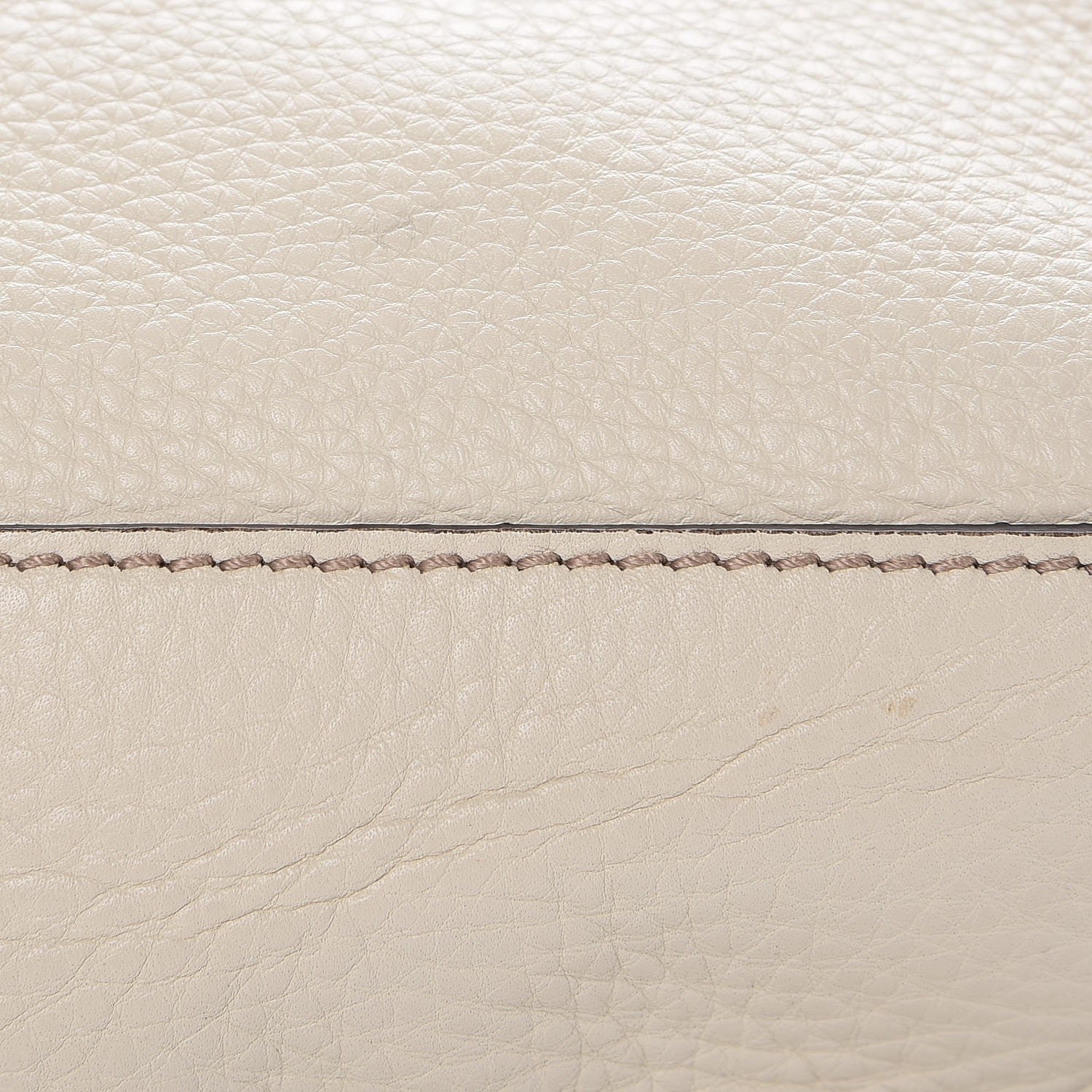Gucci Pebbled Calfskin Large Soho Top Handle Bag Off White 13 of 13