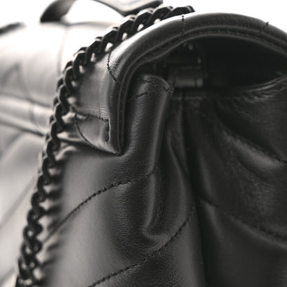Saint Laurent Calfskin Y Quilted Monogram Monochrome Small Loulou Chain Satchel Black 12 of 13