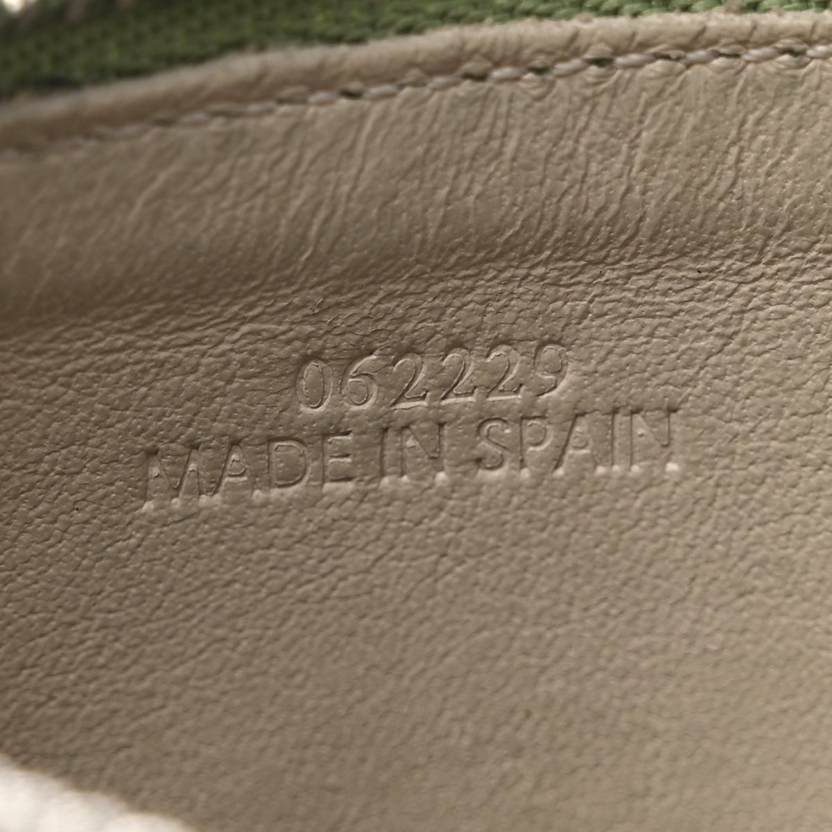 Soft Grained Calfskin Zip Coin Card Holder Rosemary Tan