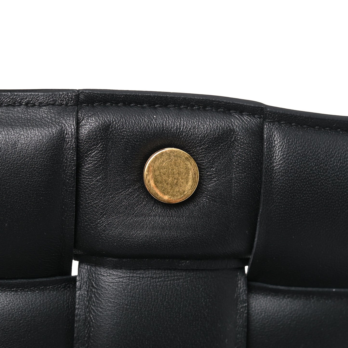 Nappa Maxi Intreccio Padded Cassette Crossbody Bag Black