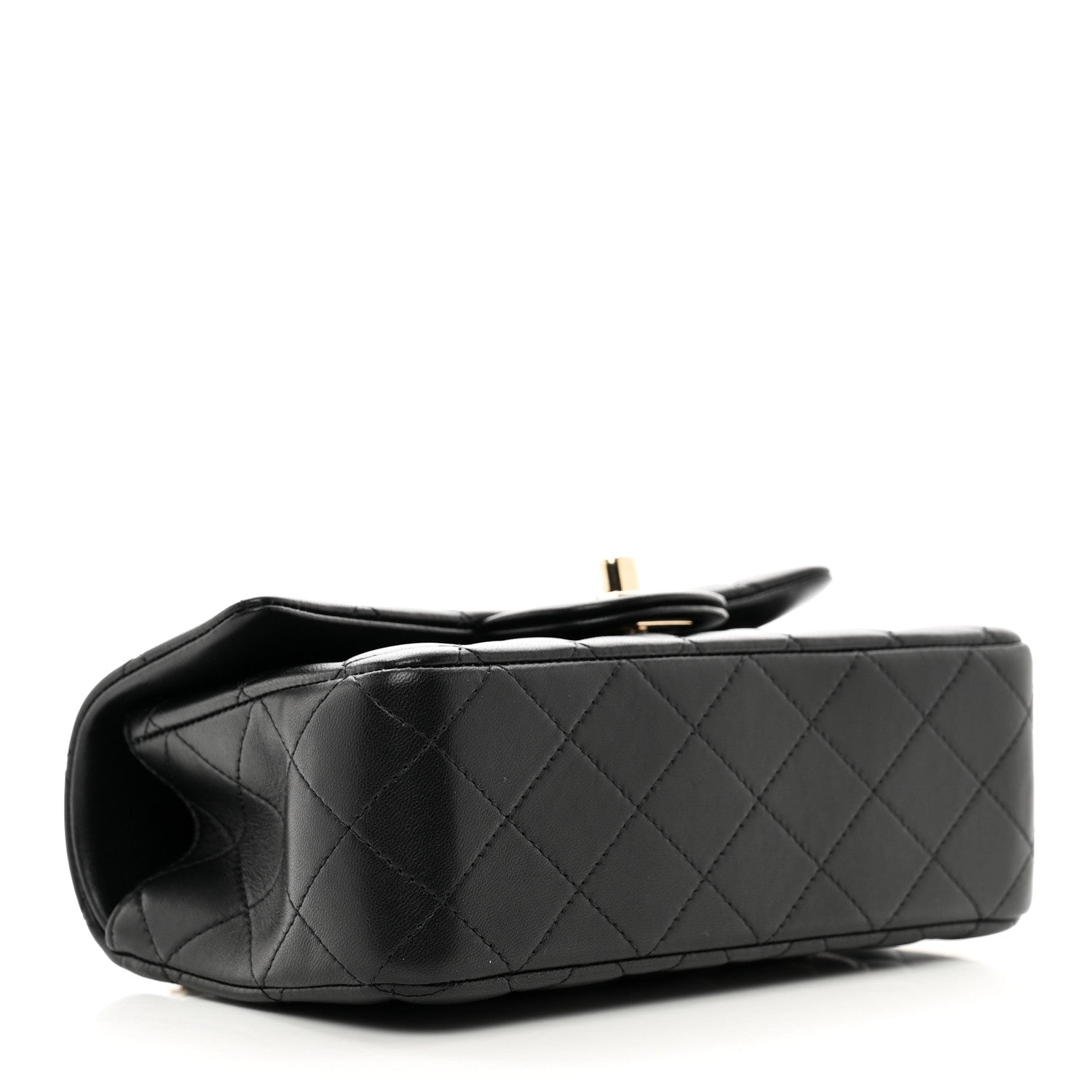 Chanel Lambskin Quilted Mini Top Handle Rectangular Flap Black 4 of 11