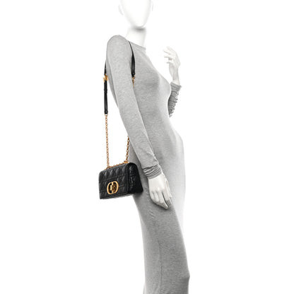 Christian Dior Calfskin Cannage Small Caro Bag Black 2 of 11