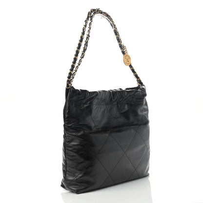 Chanel Shiny Calfskin Quilted Small Chanel 22 Black 4 of 11