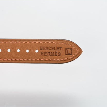 Hermes Ostrich Heure H Hour Watch PM Strap Orange 3 of 3