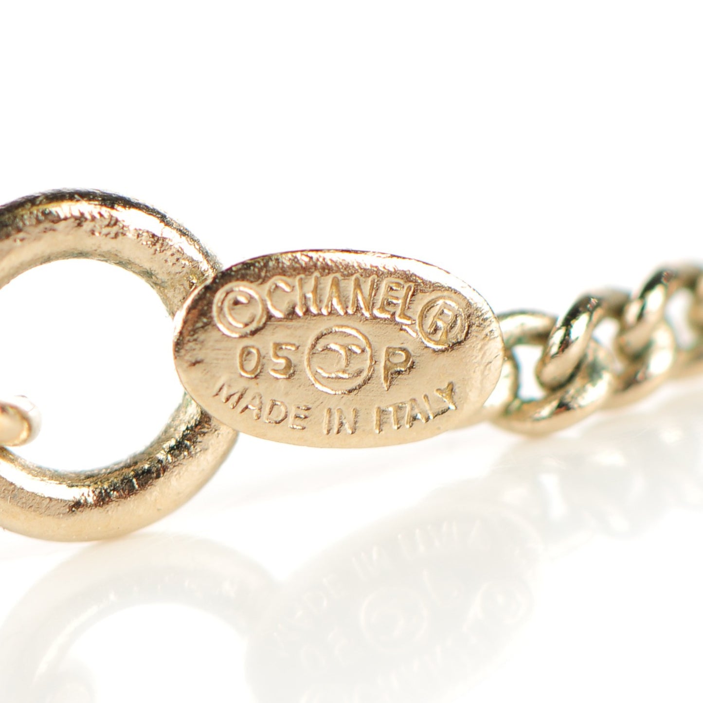 Enamel CC Camellia Necklace Gold