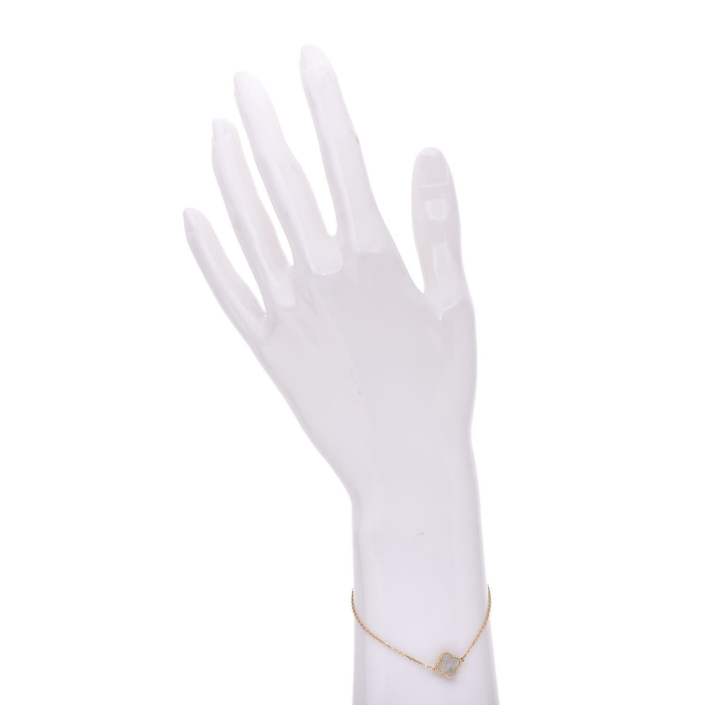18K Yellow Gold Mother of Pearl Sweet Alhambra Bracelet