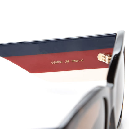 Gucci Acetate Web Oversized Frame Rectangle Sunglasses GG0276S Tortoiseshell 7 of 9