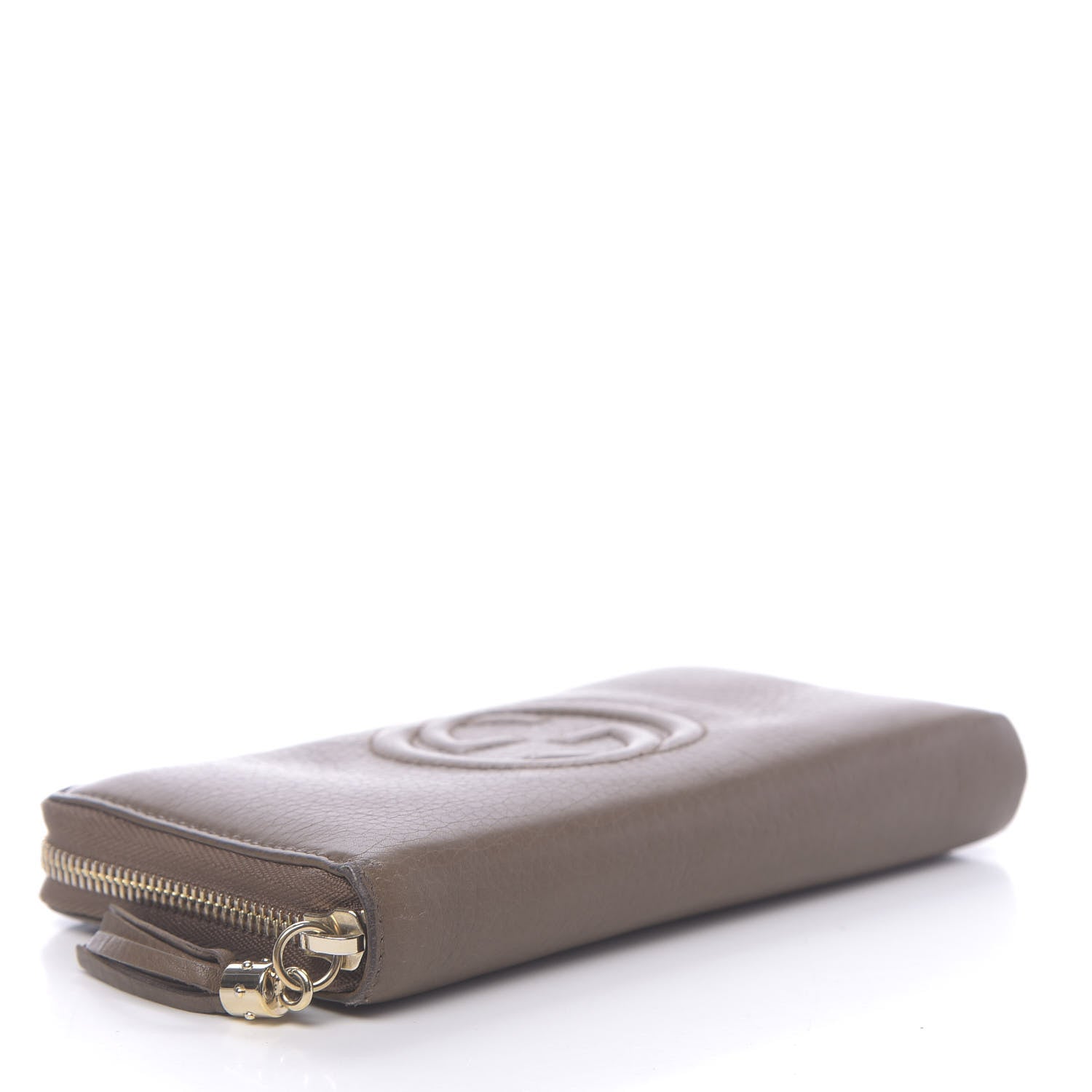 Gucci Pebbled Calfskin Soho Zip Around Wallet Brown 4 of 14