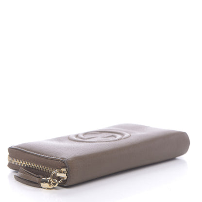 Gucci Pebbled Calfskin Soho Zip Around Wallet Brown 4 of 14
