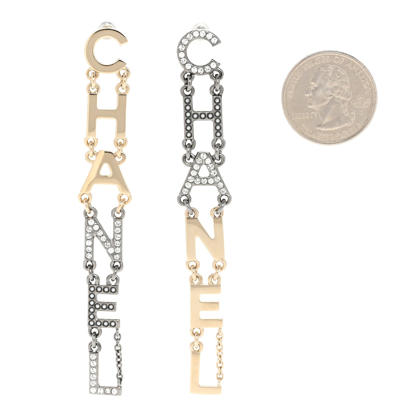 Crystal Pearl Chanel Bright Young Things Earrings Gold Ruthenium