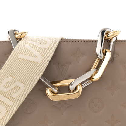 Louis Vuitton Lambskin Embossed Monogram Coussin PM Taupe 8 of 11