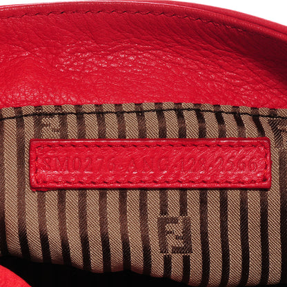 Fendi Vitello Flamingo Fendista Pouchette Crossbody Red 7 of 9
