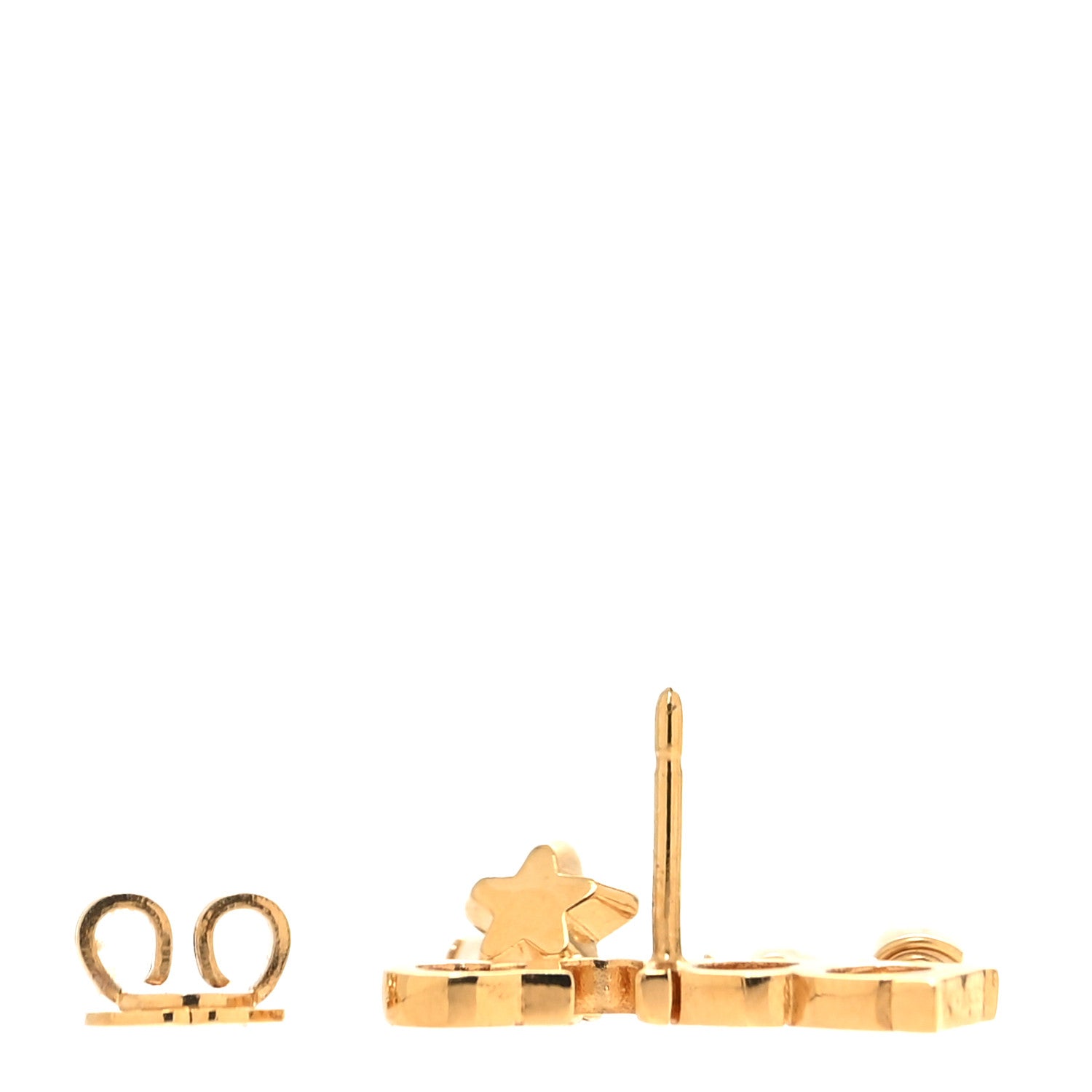 Gucci Metal Crystal Pearl Script Drop Single Earring Gold 3 of 4