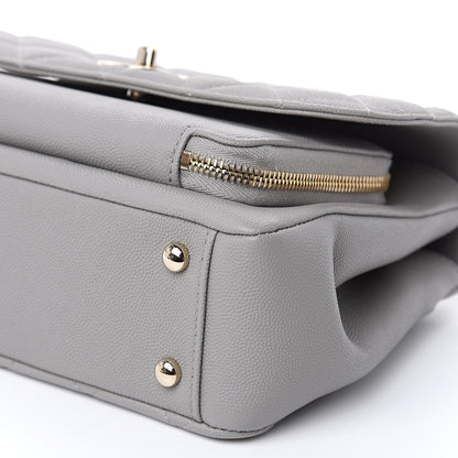 Chanel Caviar Quilted Medium Business Affinity Flap Grey 9 of 10