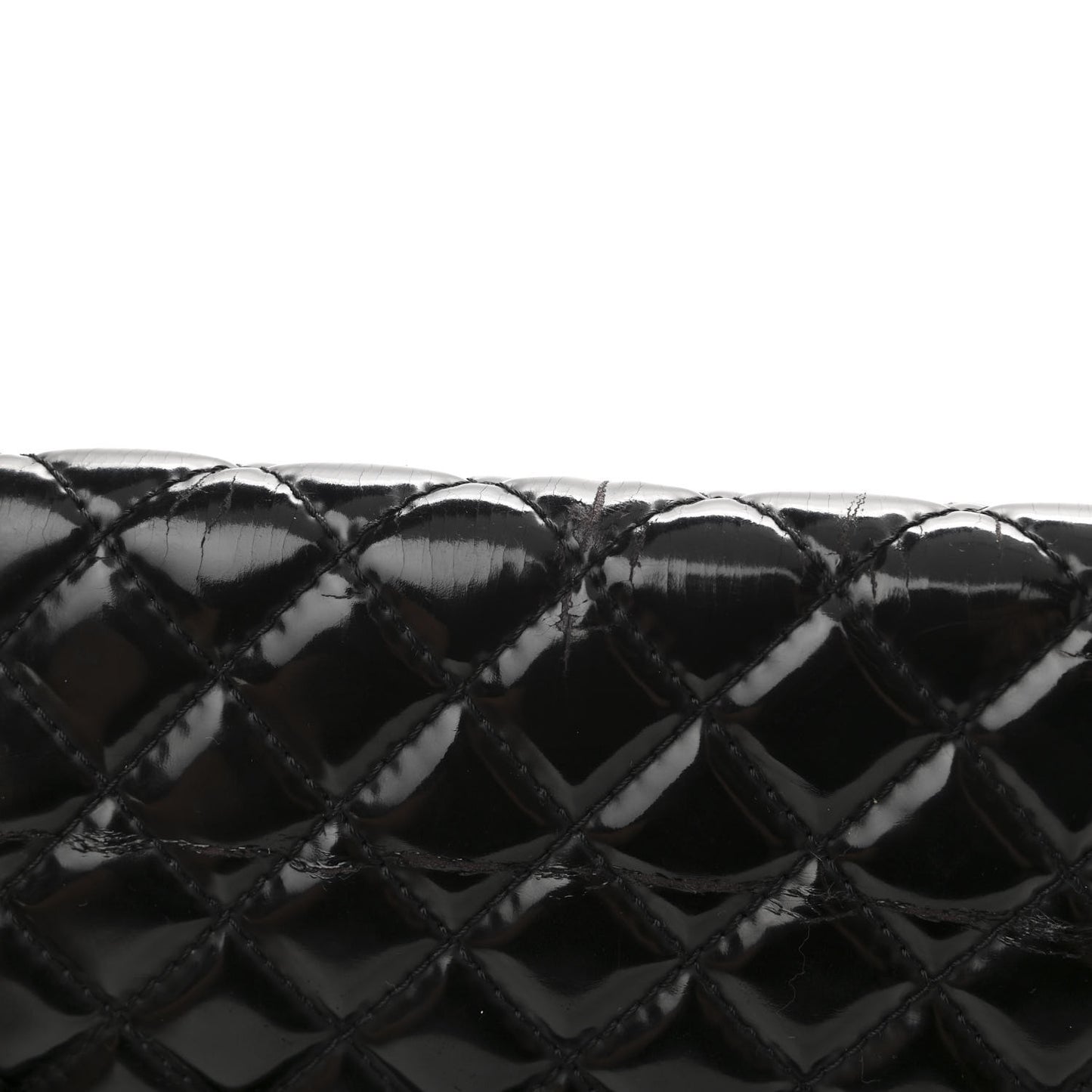 Vinyl Quilted In the Business Flap Bag Black