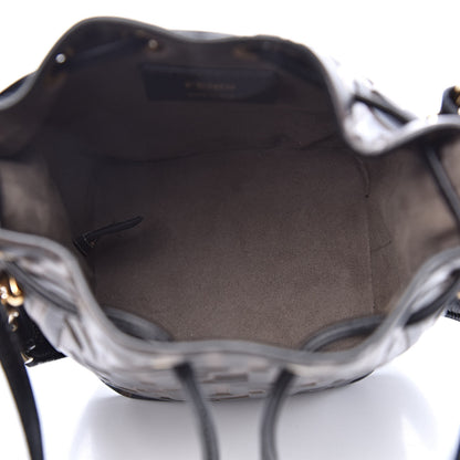 Fendi Vitello Liberty F is Fendi Bi-Color FF 1974 Embossed Mini Mon Tresor Bucket Bag Maya Black 5 of 12